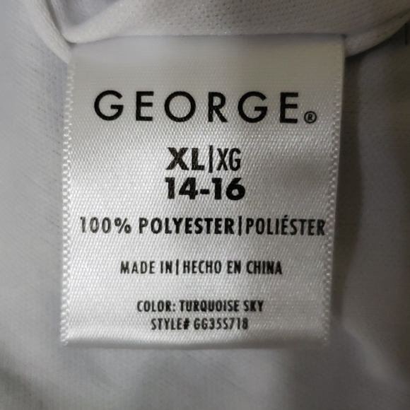 George Girls Turquoise and Black Blouse - Picture 12 of 12